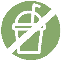 icona senza plastica plastic free bicchiere di plastica con cannuccia